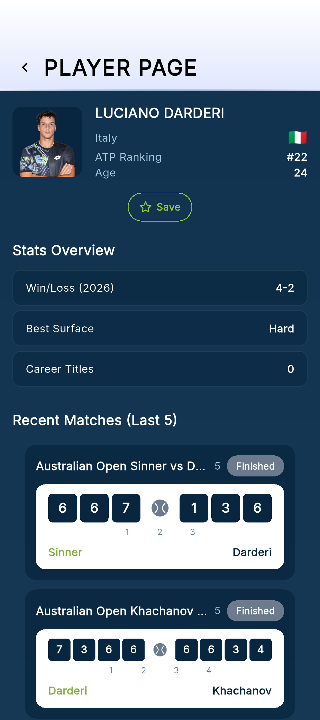 1x Tennis Match Tracker screenshot 7